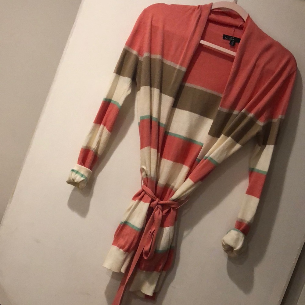 Color block cardigan